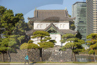 Moat and walls of Imperial Palace, Tokyo, Japan
