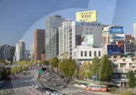 Skyscrapers and traffic, Seoul, South Korea