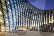 Phoenix International Media Centre at dusk, Beijing, China