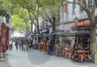 Restaurants and cafes in Xintiandi, Shanghai, China
