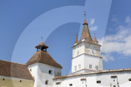 Clock Tower, Harman Fortified Church, 13th Century, Harman, Brasov County, Romania