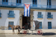 Horse Carriage, Palacio de la Artesania (Palace of the Artisans), Old Town, UNESCO World Heritage Site, Havana, Cuba