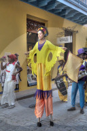 Stilt Dancers, Old Town, UNESCO World Heritage Site, Havana, Cuba