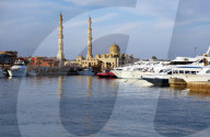 Mosque of El Mina Masjid and the marina, Hurghada