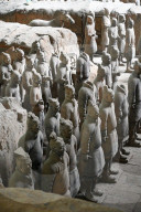 Terracotta army, soldiers and a horse, buried with Emperor Qin Shi Huang in 210-209 BC, Xi‚Äôan, China