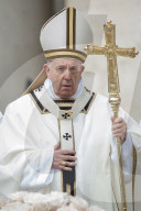 Pope Francis presides over Easter Holy Mass in St Peter's square at the Vatican.