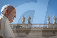 Pope Francis arrives for his weekly general audience in St. Peter's Square at the Vatican.