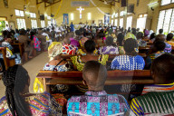 Celebration in St John Paul II catholic church, Kpalime, Togo