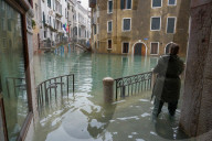 High tide in Venice, november 2019, Venice, Italy, Europe