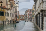 High tide in Venice, Fondamenta della Misericordia, november 2019, Venice, Italy, Europe