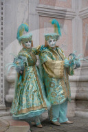 Masks at the Venice Carnival, Venice, Veneto, Italy, Europe