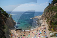 El Codolar beach, Tossa de Mar, Costa Brava, Catalonia, Spain, Europe