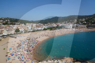 The Tossa beach, Tossa de Mar, Costa Brava, Catalonia, Spain, Europe