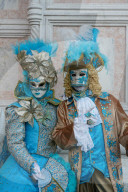 Masks at the Venice Carnival, Venice, Veneto, Italy, Europe