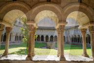 The cloister of the Cathedral of Saint Mary of Girona, Catalonia, Spain, Europe