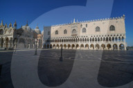 Doge's Palace of Venice during Coronavirus lockdown, Venice, Italy, Europe