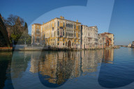 Palazzo Cavalli Franchetti on the Grand Canal of Venice during Coronavirus lockdown, Venice, Italy, Europe