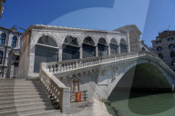 Rialto bridge during Coronavirus lockdown, Venice, Italy, Europe