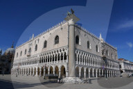 Venice Doge's Palace during Coronavirus lockdown, Venice, Italy, Europe