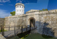 View of the Venetian fortress Pula, Istria County, Croatia, Adriatic, Europe