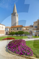 View of old town with Basilica of Euphrasius, Porec, Istria, Croatia, Europe