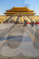 View inside the Forbidden City at sunset, Beijing, Xicheng, People's Republic of China, Asia
