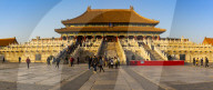 View inside the Forbidden City at sunset, Beijing, Xicheng, People's Republic of China, Asia