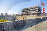 View of the City wall of Xi'an, Shaanxi Province, People's Republic of China, Asia