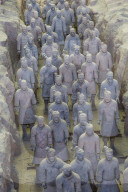View of Terracotta Warriors in the Tomb Museum, Xi'an, Shaanxi Province, People's Republic of China, Asia