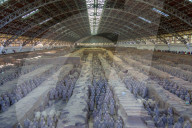View of Terracotta Warriors in the Tomb Museum, Xi'an, Shaanxi Province, People's Republic of China, Asia