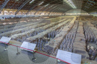 View of Terracotta Warriors in the Tomb Museum, Xi'an, Shaanxi Province, People's Republic of China, Asia