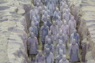 View of Terracotta Warriors in the Tomb Museum, Xi'an, Shaanxi Province, People's Republic of China, Asia