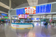 View of interior of Chengdu Railway Station, Sichuan, China, Asia