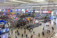 View of Hongqiao Railway Station, Shanghai, China, Asia