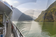 View of the Three Gorges from cruise boat on the Yanktze River from cruiseboat, People's Republic of China, Asia