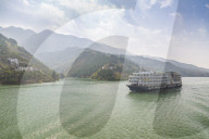 View of cruise ship in the Three Gorges on the Yanktze River, People's Republic of China, Asia