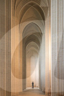 Interior of Grundvigs Church, Bispebjerg, Copenhagen, Denmark