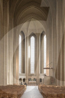 Interior of Grundvigs Church, Bispebjerg, Copenhagen, Denmark