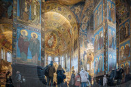 Interior of Church of the Savior on Blood aka Church of the Resurrection, Saint Petersburg, Leningrad Oblast, Russia