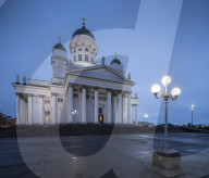 Exterior of Helsinki Cathedral at Night, Helsinki, Finland