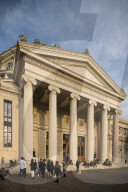 Exterior of Romanian Athenaeum Concert Hall, Bucharest, Romania