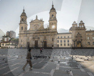 Exterior of National Cathedral, Bolivar square, La Candelaria, BogotÃ¡, Cundinamarca, Colombia, South America