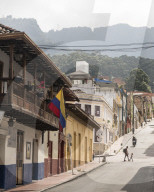 Street Scene, La Candelaria, BogotÃ¡, Cundinamarca, Colombia, South America