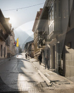 Street Scene, La Candelaria, BogotÃ¡, Cundinamarca, Colombia, South America