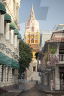 Colonial Architecture in the UNESCO World Heritage Site area, Old City, Cartagena, BolÃ­var Department, Colombia, South America