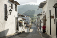 Street scene, GirÃ³n, Santander, Colombia, South America
