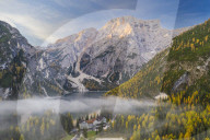 Lago di Braies in the Italian Dolomites.