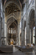 The interior of Votivkirche Church in Vienna, Austria.