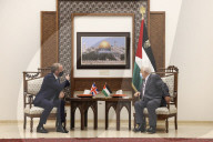 Foreign Secretary Dominic Raab meets President Abbas