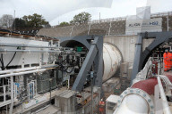 HS2 High-speed railway. Tunnel boring machine(TBM) starts boring through the Chiltern Hills.